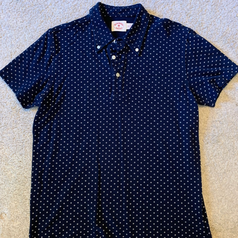 Men’s Brooks Brothers Red Fleece Polo Navy M